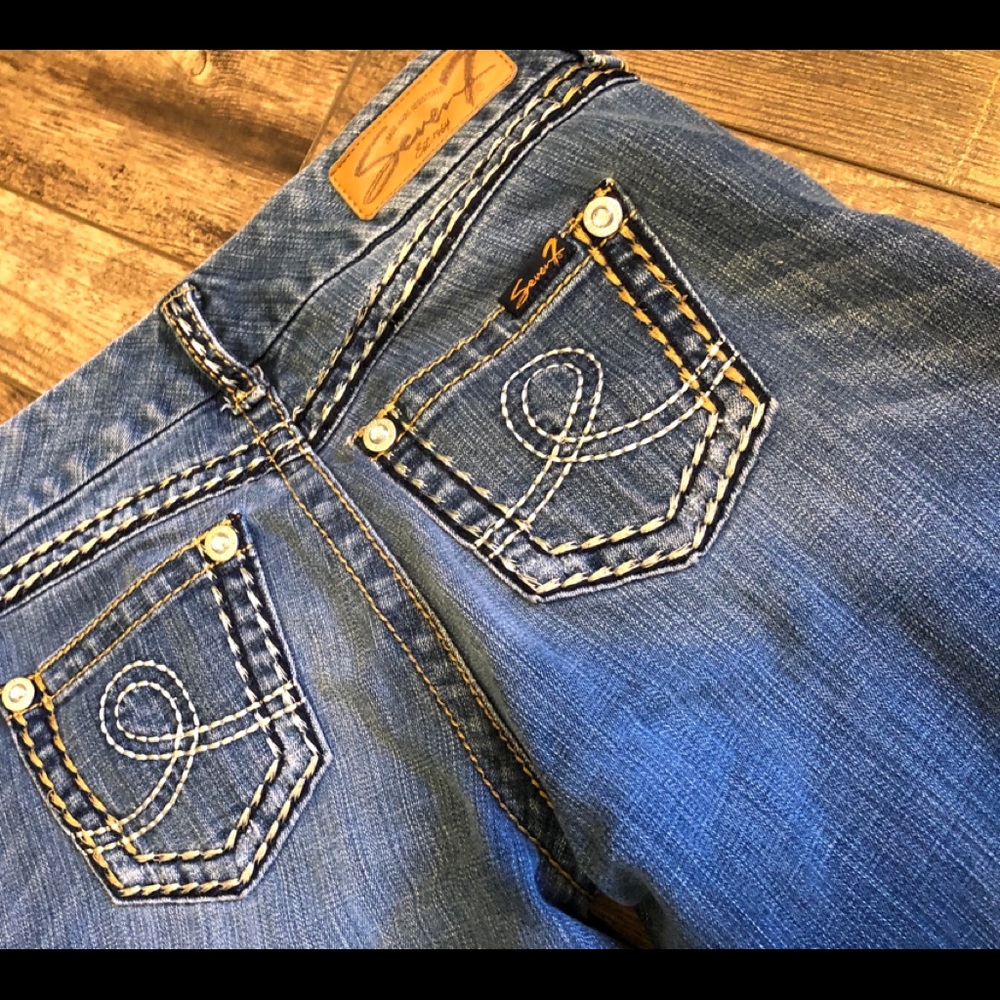 Seven 7 Brand Super Low Skinny Jeans - Picture 5 of 6